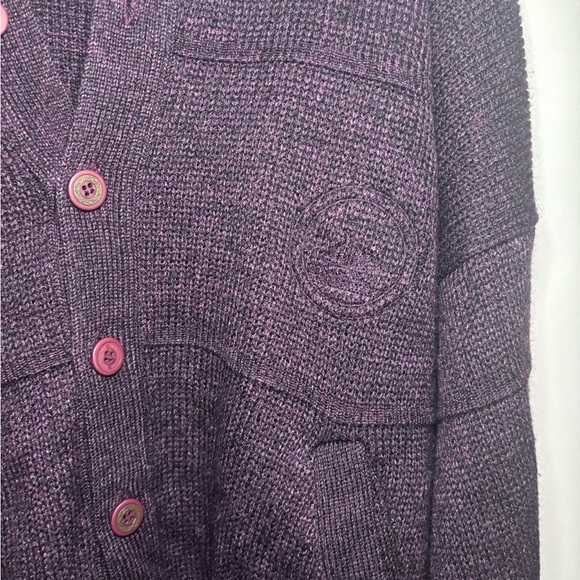 Vintage Cooper made in Canada Men's burgundy button front cardigan - Picture 2 of 5